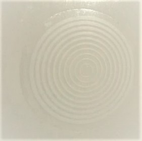 Transparent kruh: priesvitné nálepky s bielym pruhovaním