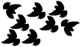 Glezg: klasické čierne mini nálepky