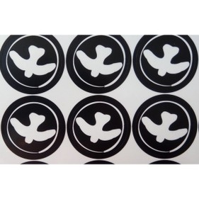 Transparent vták: čierne nálepky so siluetou vtáka